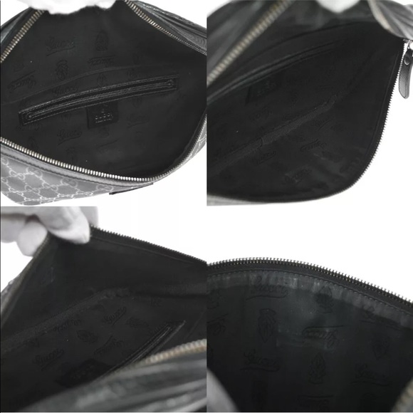 Authentic Gucci Imprime black canvas waist bag fanny pack belt bag - Picture 8 of 14